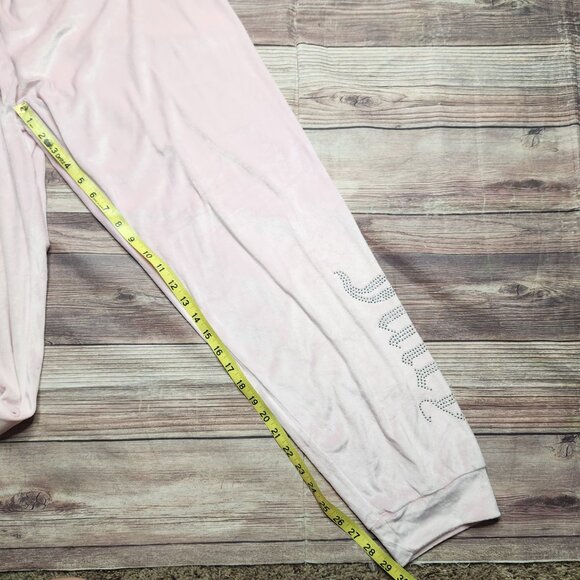 Juicy Couture Pink Rhinestone Velvet Fleece Pajamas - Picture 10 of 16